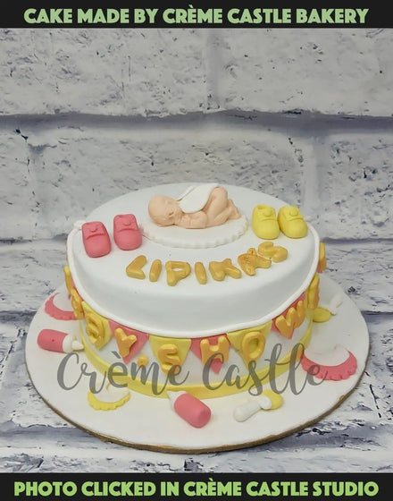 Napping Baby Cake - Creme Castle