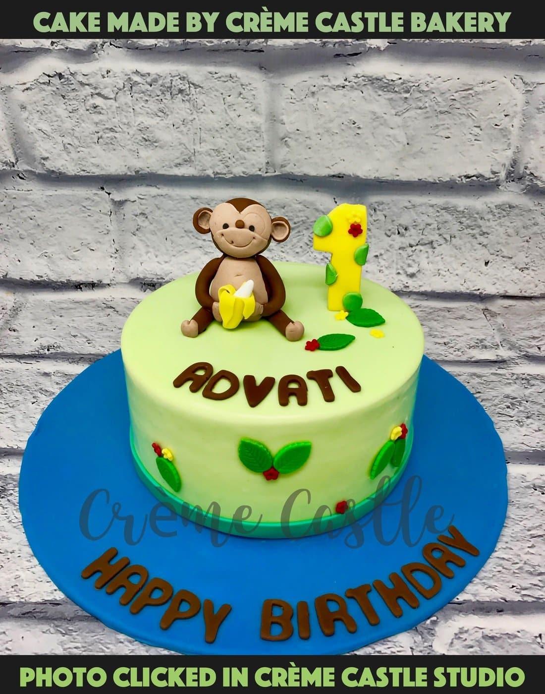 Baby Monkey Cake - Creme Castle