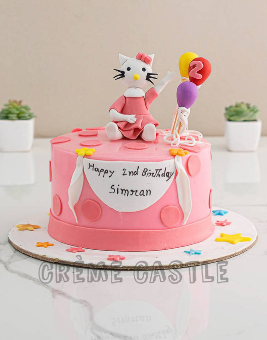 Kitty Mouse Cake. Hello Kitty Balloon Cake. Noida & Gurgaon