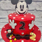 Mickey Theme Red Cake - Creme Castle