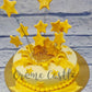 Golden stars cake - Creme Castle