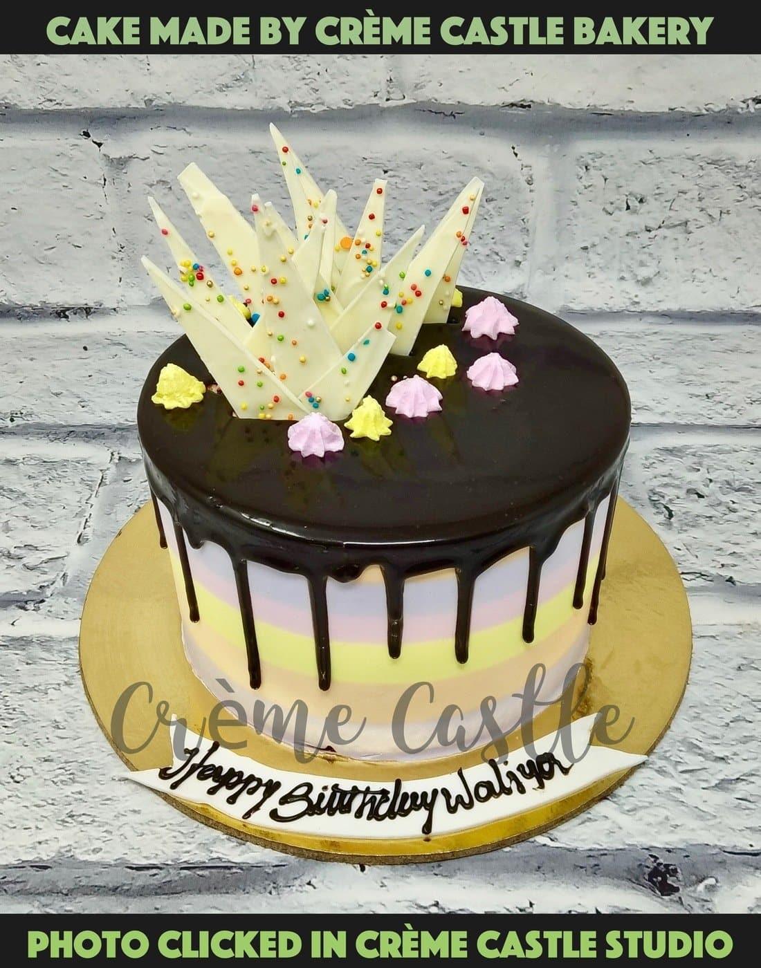 Chocolate Drip Cake - Creme Castle