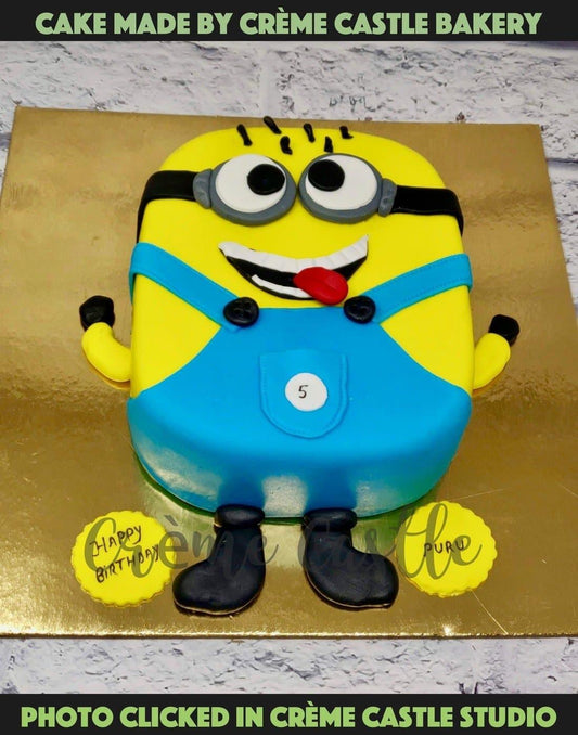 Minion Shape Cake - Creme Castle