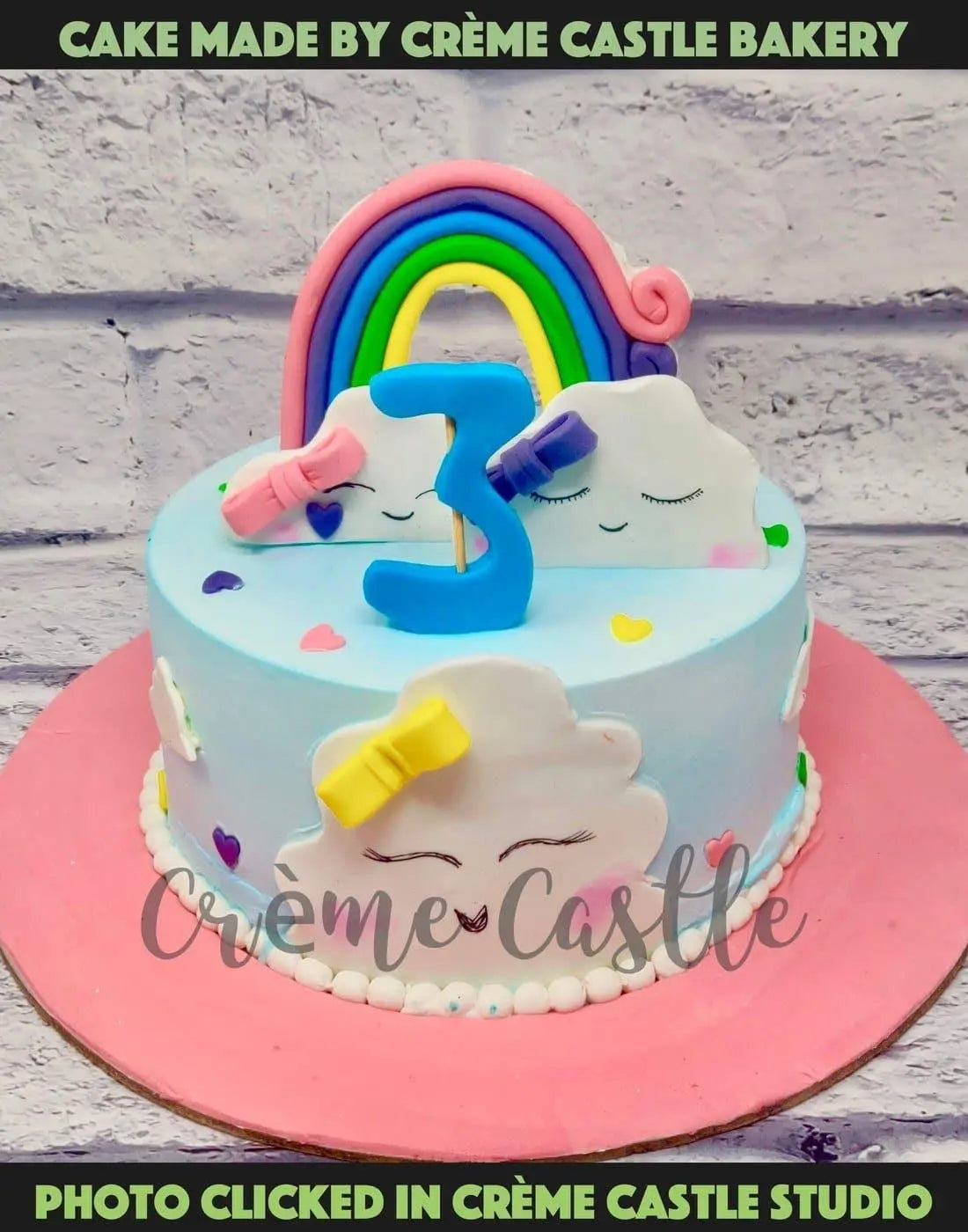 Rainbow Theme Cake 2 - Creme Castle