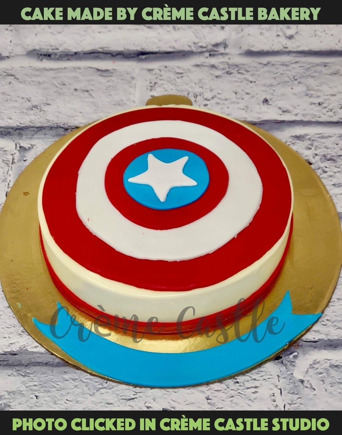 Captain America Shield Cake. Cake Design For Boys. Noida & Gurgaon