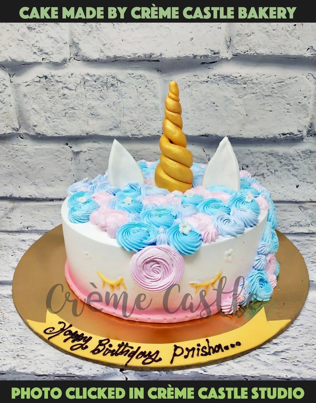 Unicorn Theme Cake 5 - Creme Castle