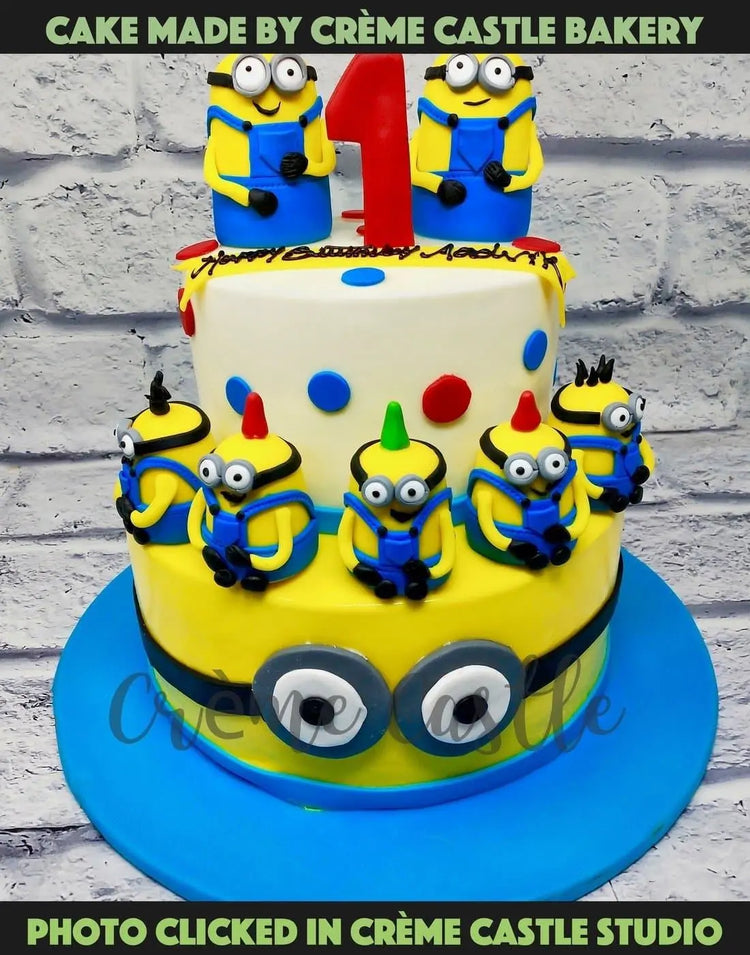 Minion Tier Cake 2 – Creme Castle