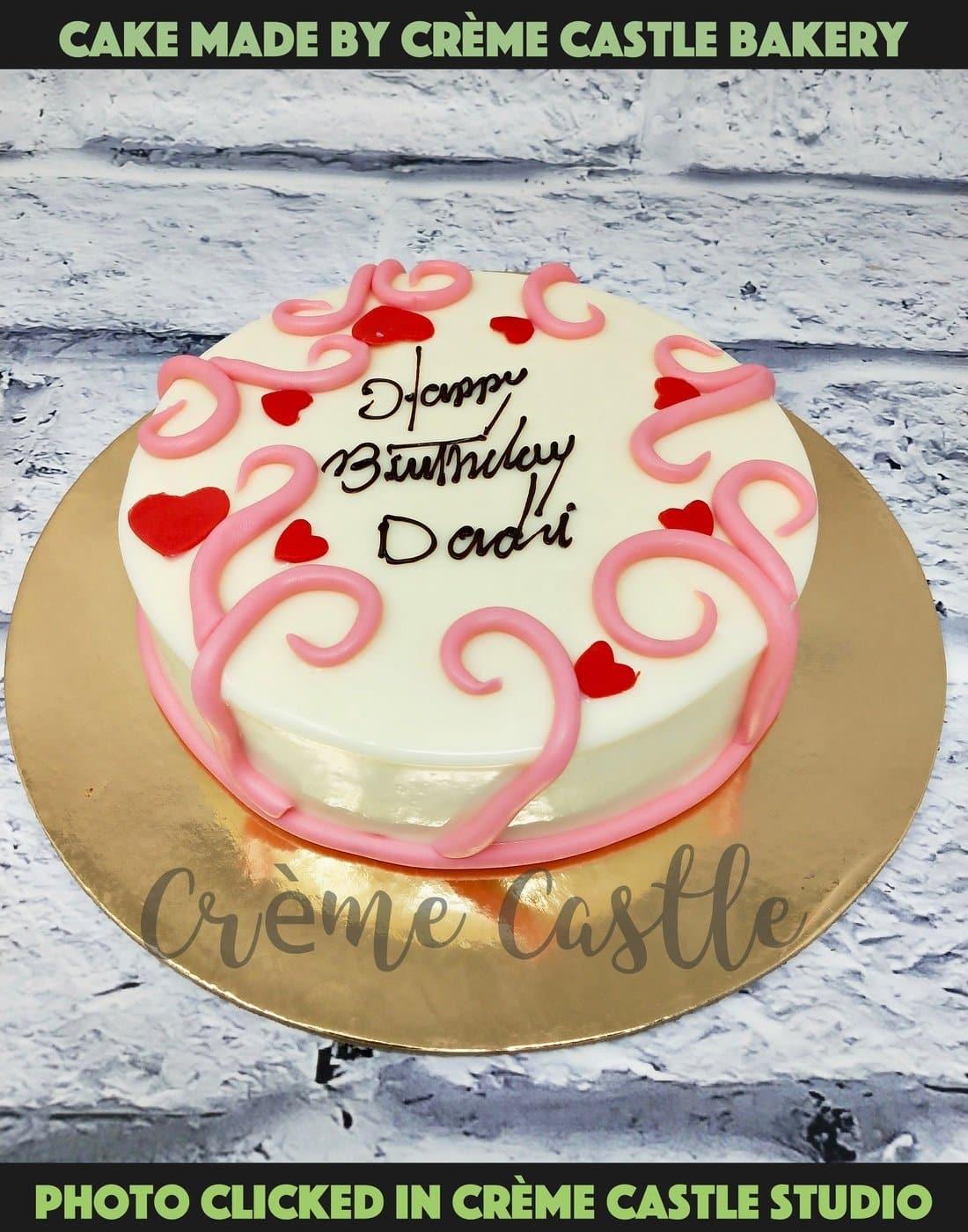 Pink Floral Cake - Creme Castle