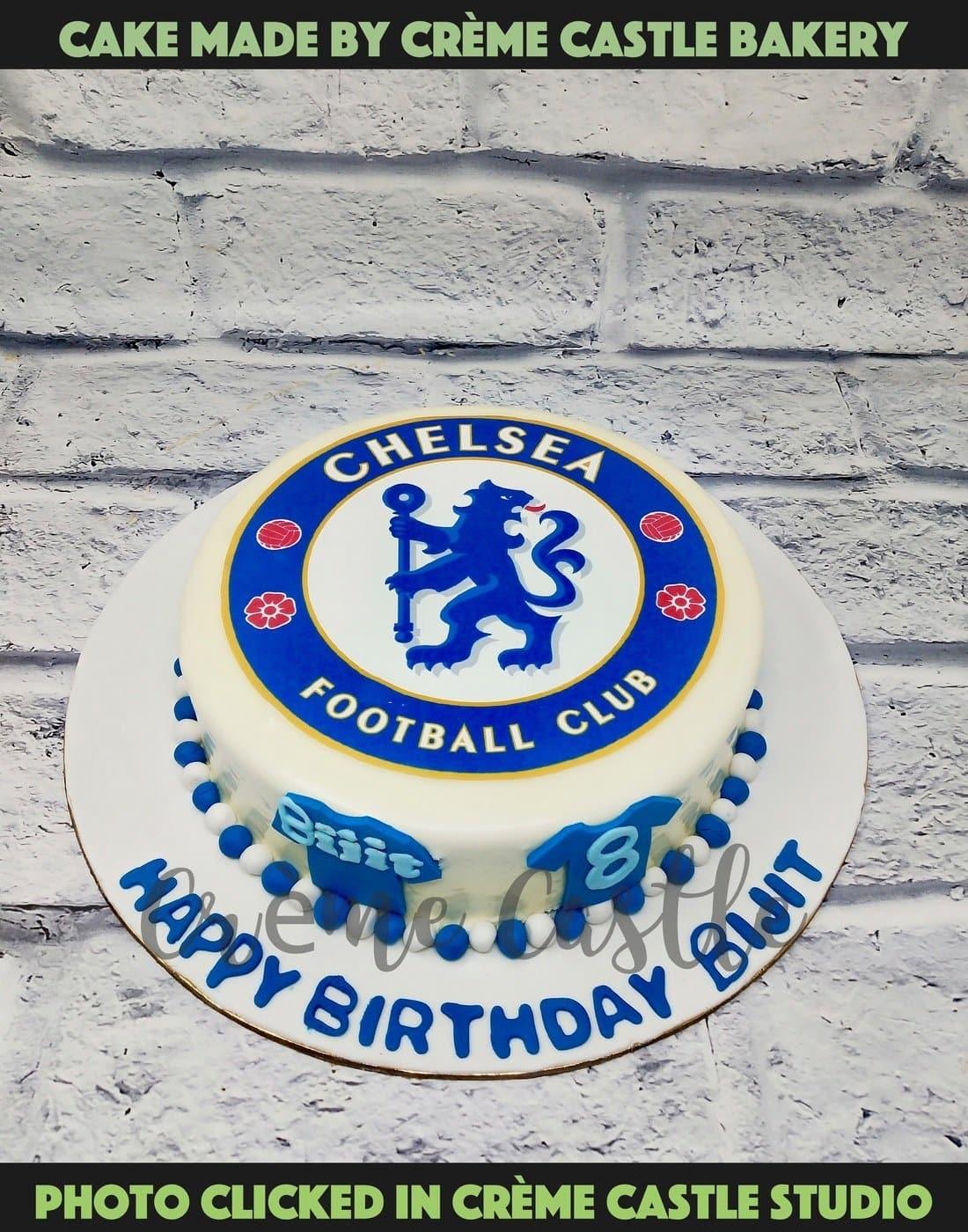 Chelsea Theme Cake - Creme Castle
