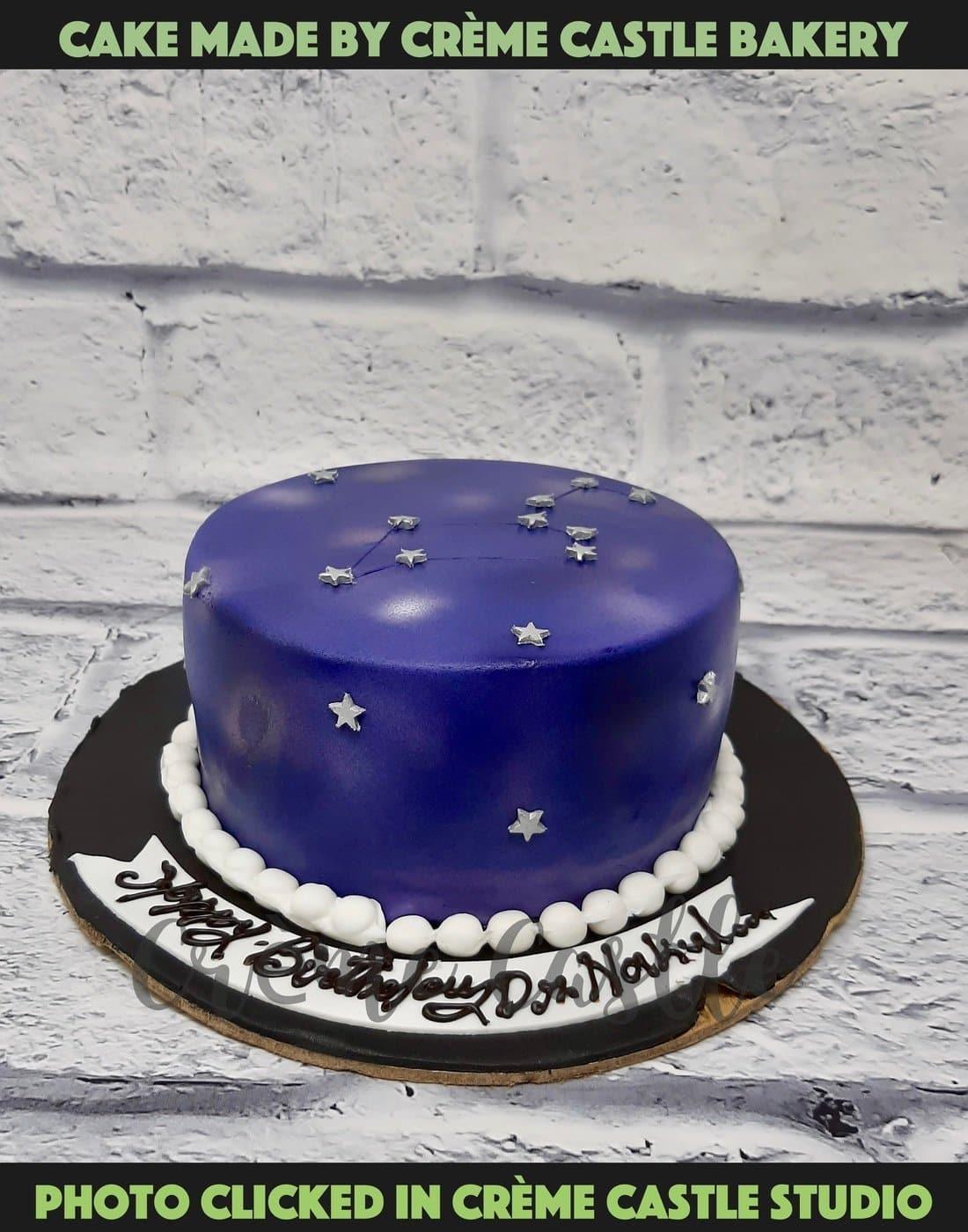 Starry Night Cake - Creme Castle
