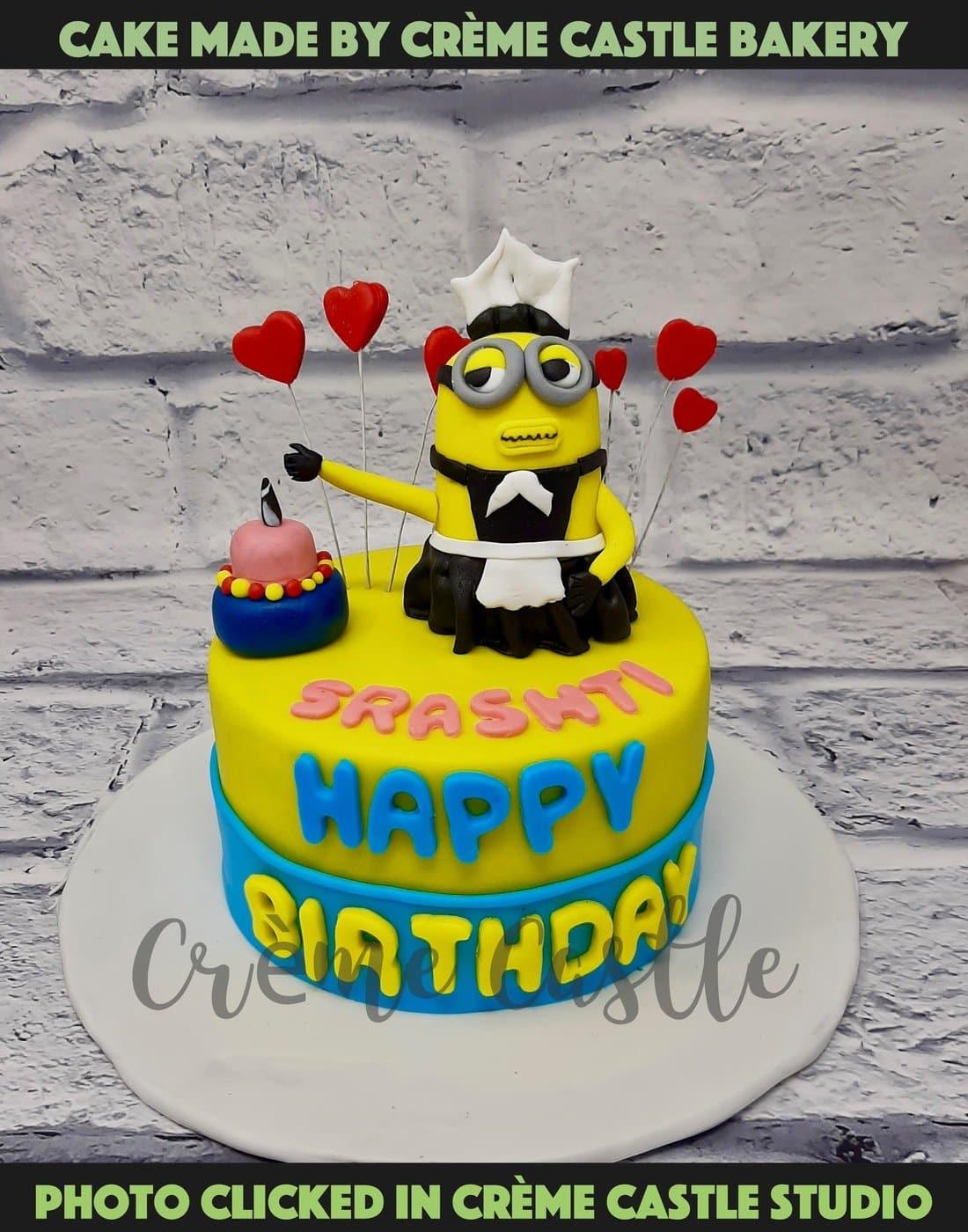 Minion Birthday Cake - Creme Castle