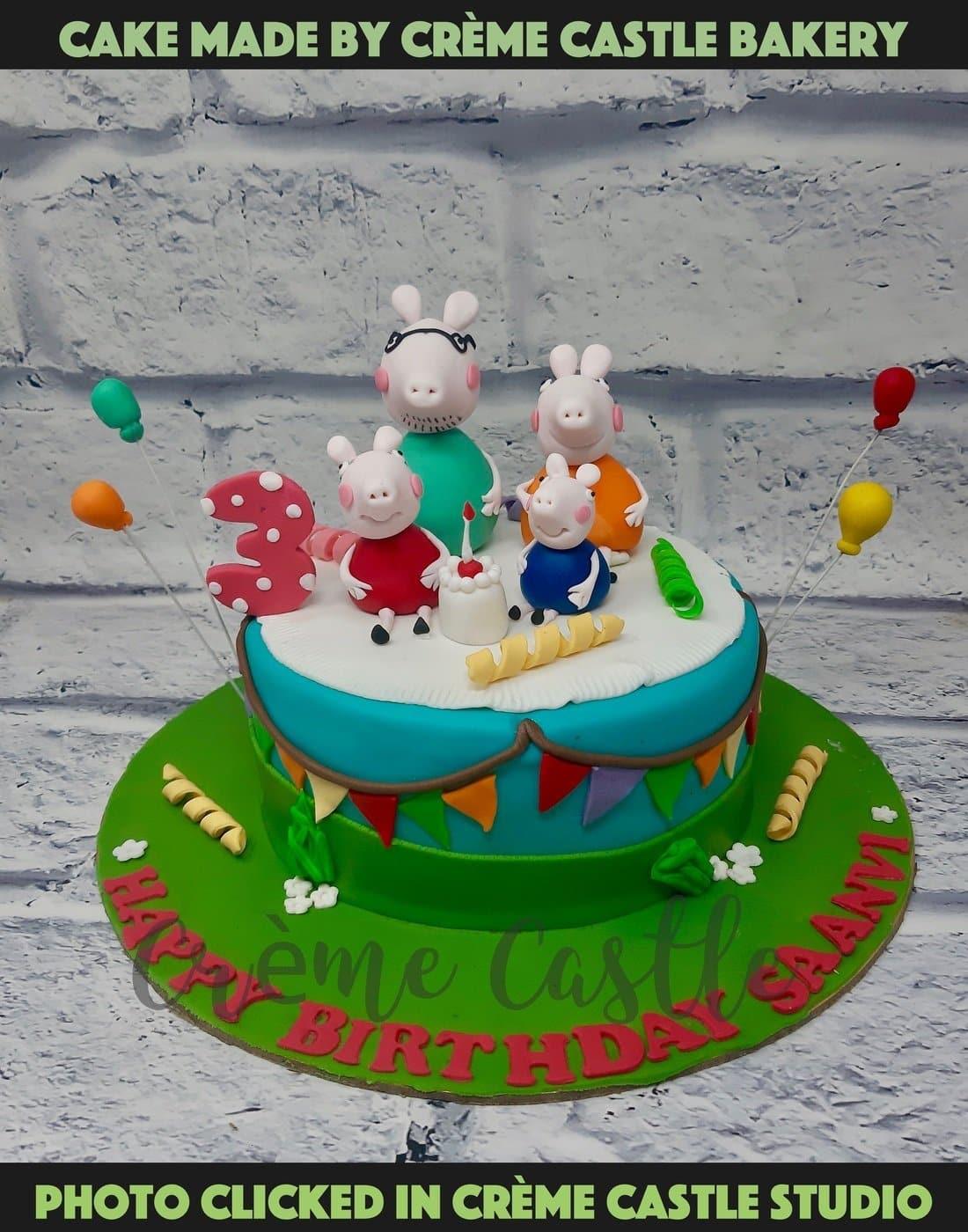 Peppa Pig Family Cake - Creme Castle
