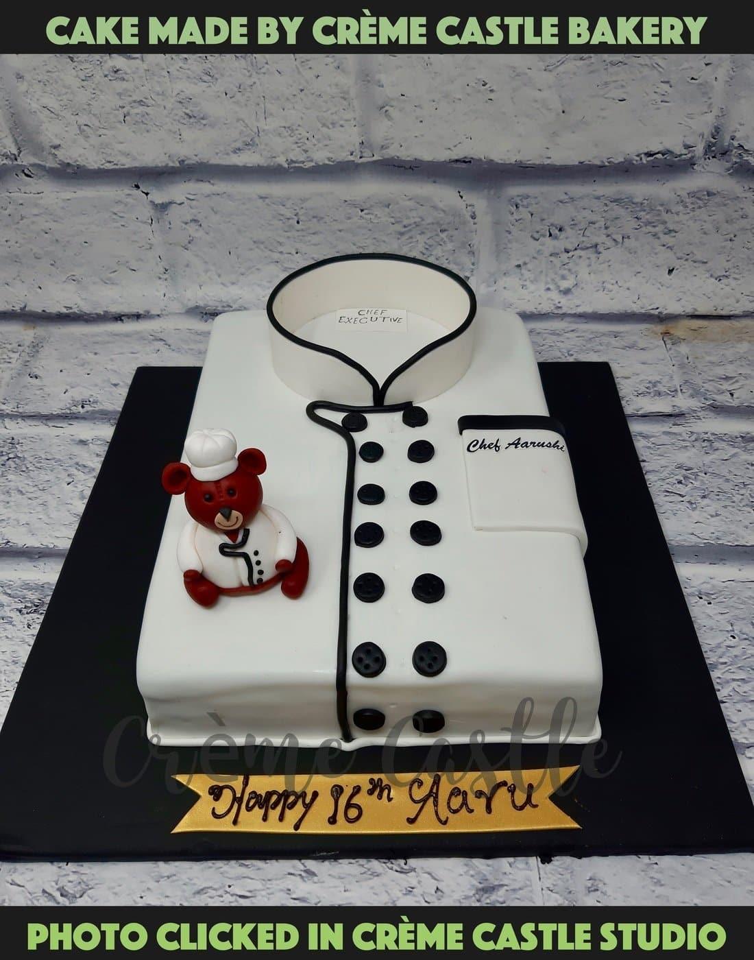 Chef's jacket, Charles/ 21 happy 21st. Birthday, We love you ! | Chef cake,  Happy birthday chef, Party cakes