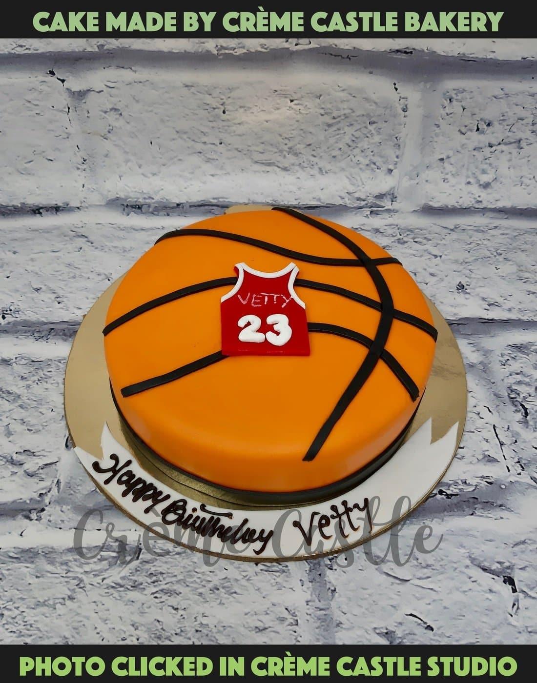 Basketball Style Cake. Birthday Cake Ideas for Son. Noida & Gurgaon