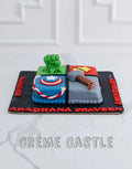 Avengers Theme Square Cake