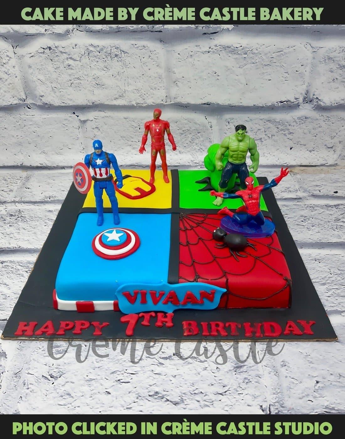 Avengers Toys Square Cake - Creme Castle