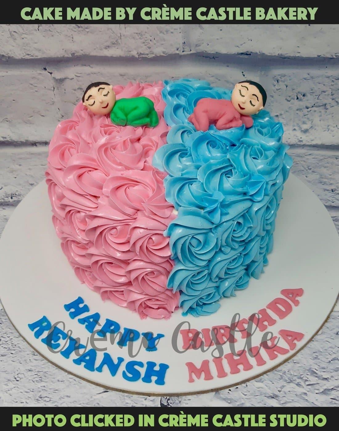 21+ Awesome Image of Twins Birthday Cake - davemelillo.com | Twin birthday  cakes, Twins cake, First birthday cakes