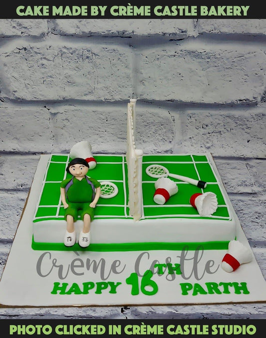 Cake for Badminton Player - Creme Castle