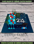 Drip Blue Cake