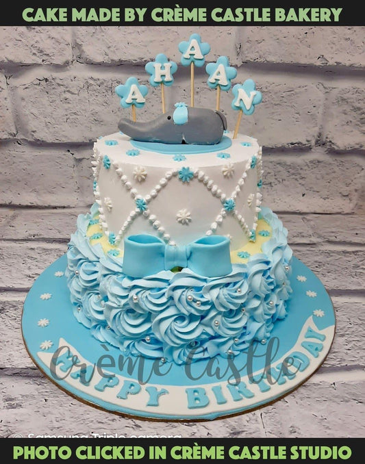 Blue elephant Cake - Creme Castle