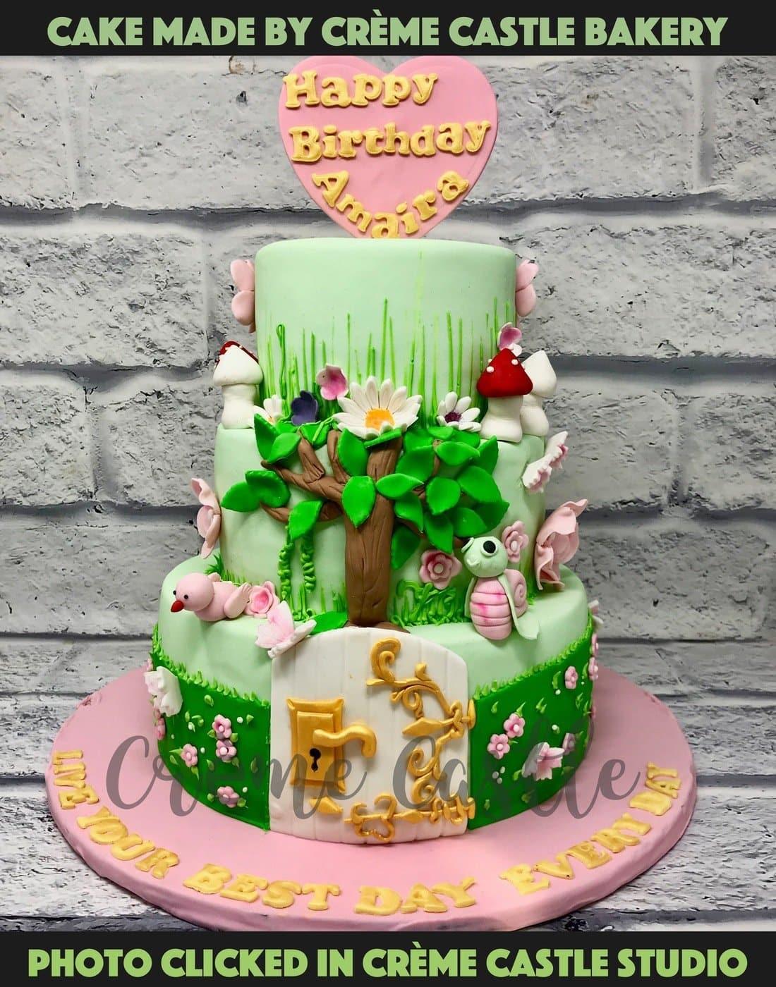 Fairyland Theme Cake - Creme Castle