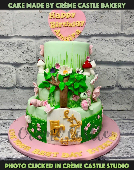 Fairyland Theme Cake - Creme Castle