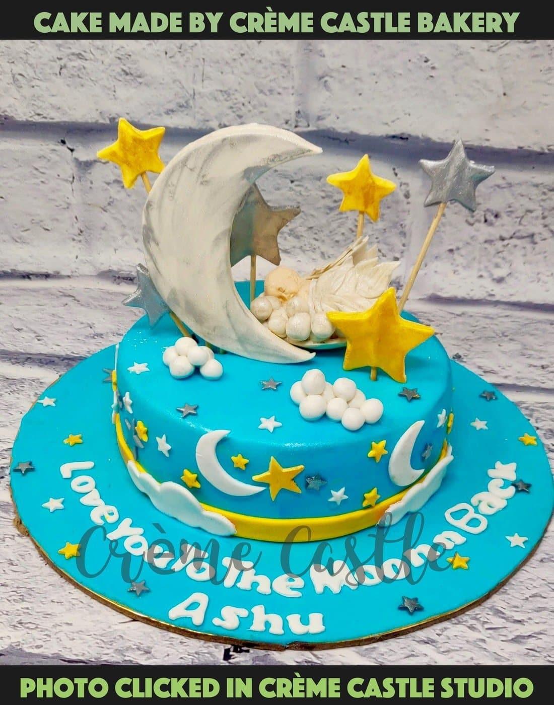 Night theme Angel Cake - Creme Castle