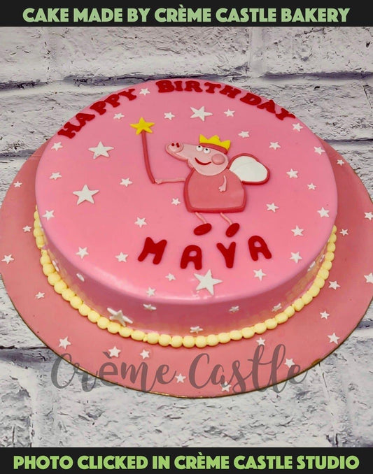 Peppa Pig Pink Cake - Creme Castle