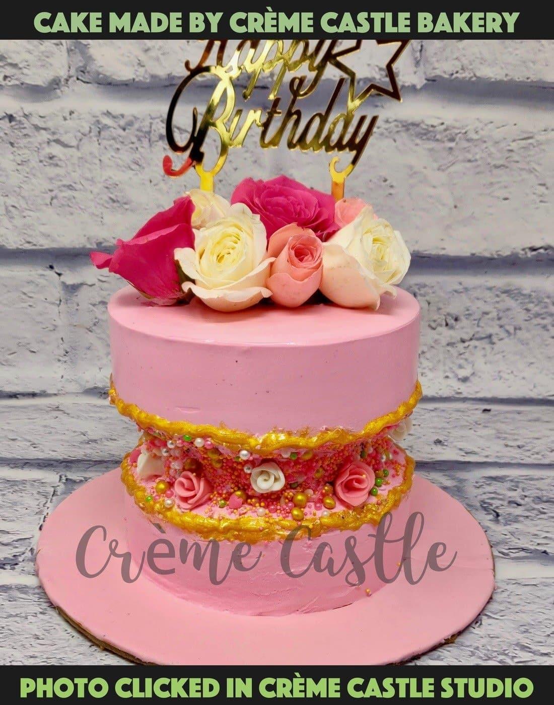 Fault Line Pink Cake - Creme Castle
