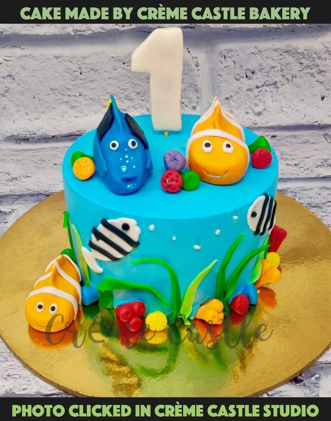 Finding Nemo Theme Cake - Creme Castle