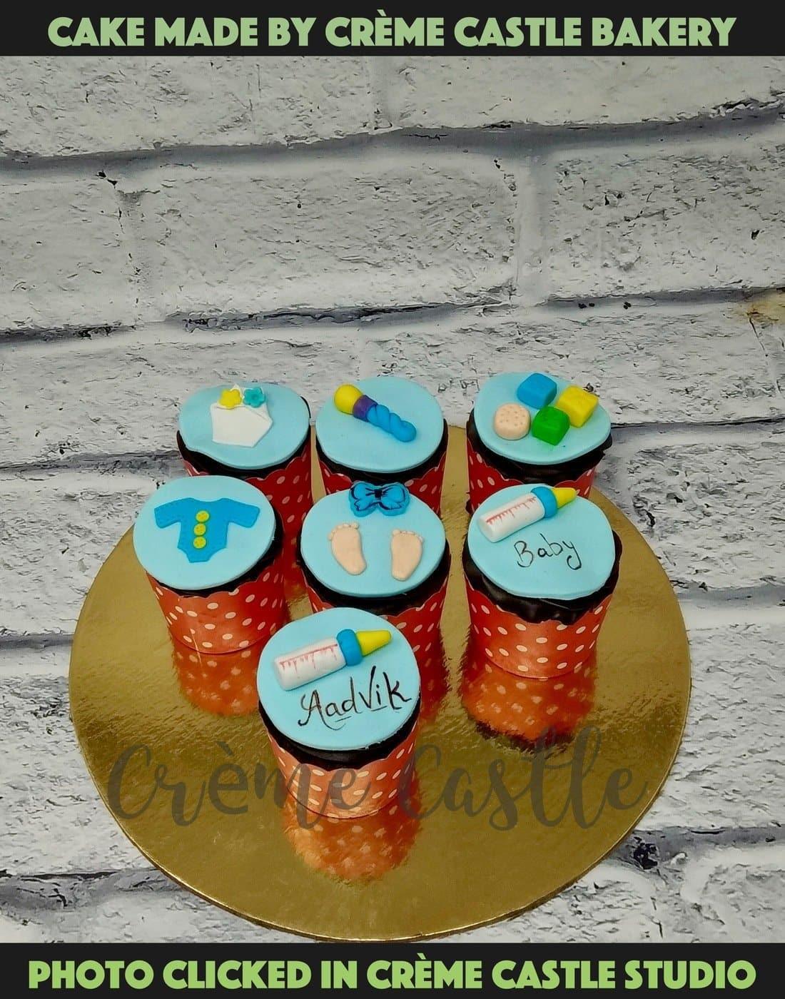 Baby Theme Cupcakes - Creme Castle
