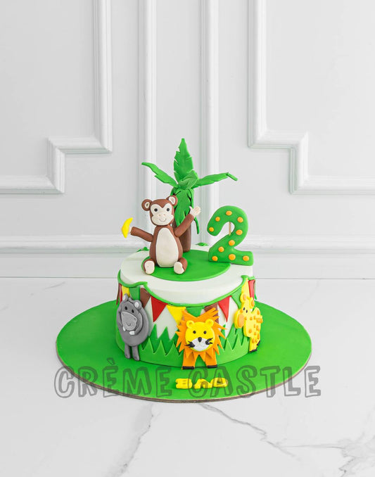 Jungle Monkey Cake. Monkey Theme Cake. Noida & Gurgaon