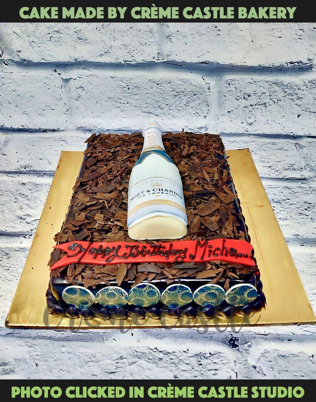Vodka Gift Box Cake - Creme Castle