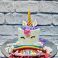 Unicorn and Rainbow Theme Cake - Creme Castle