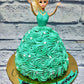 Birthday Cake Designs for Girls - Bluish Barbie Doll Cake - Customized Cake In Gurgaon