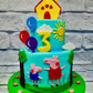 Peppa Pig Tier Hut Cake - Creme Castle