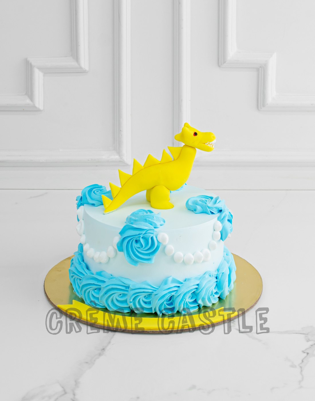 Fresh Cream Dinosaur Kids Cake