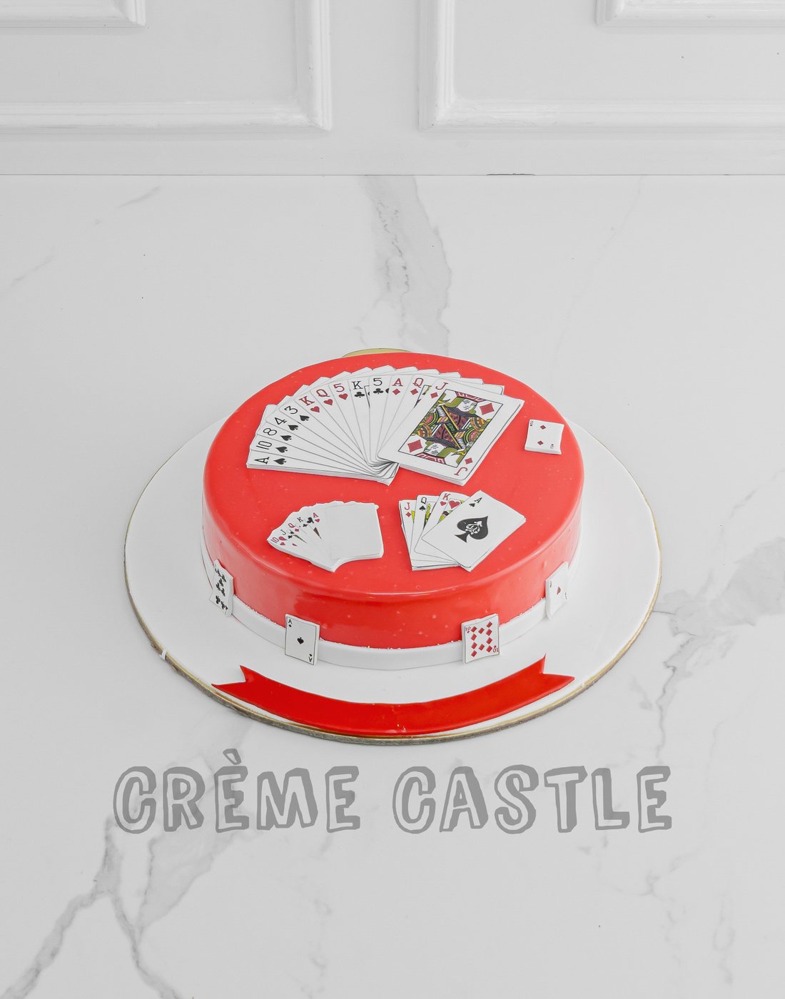 Poker and Cards theme Cake - Creme Castle