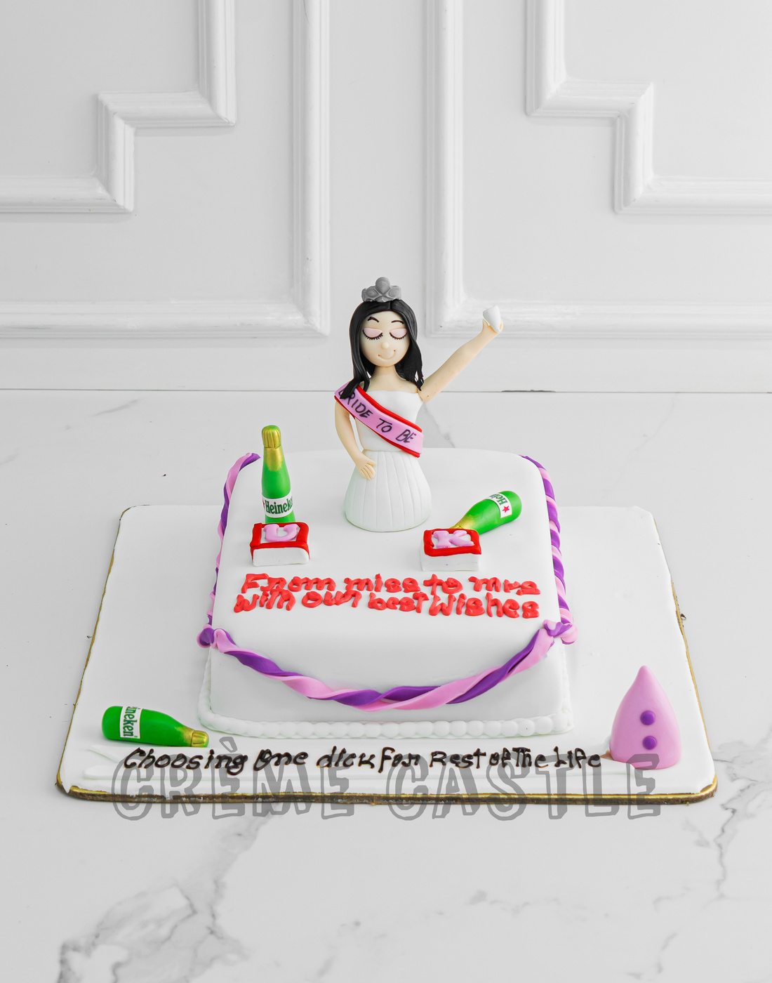 Hot Pink/zebra Bachelorette Party Cake - CakeCentral.com