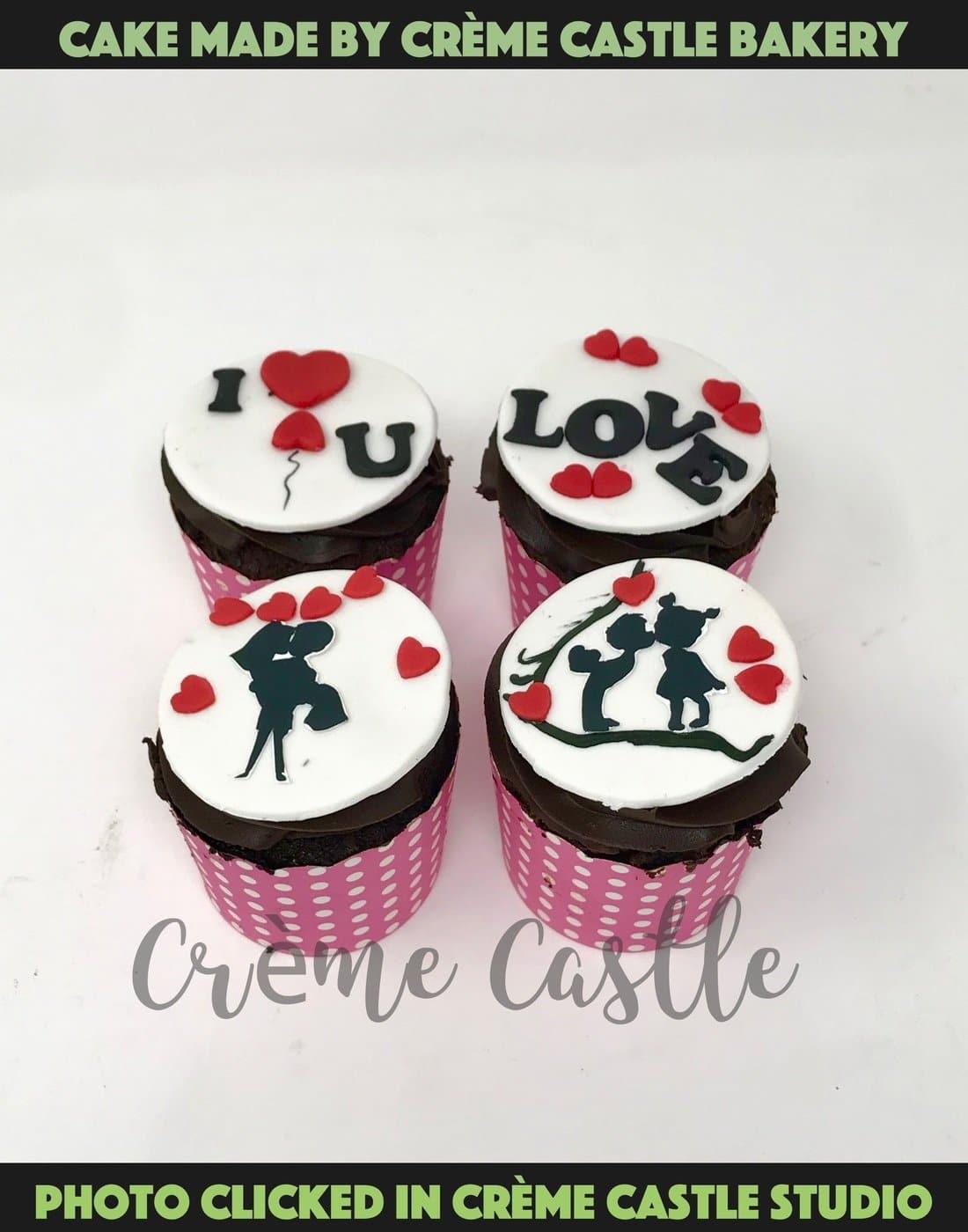 Kiss Day Cupcakes. Valentine Theme Cupcakes. Noida & Gurgaon