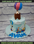 Baby in Parachute Air Balloon Cake