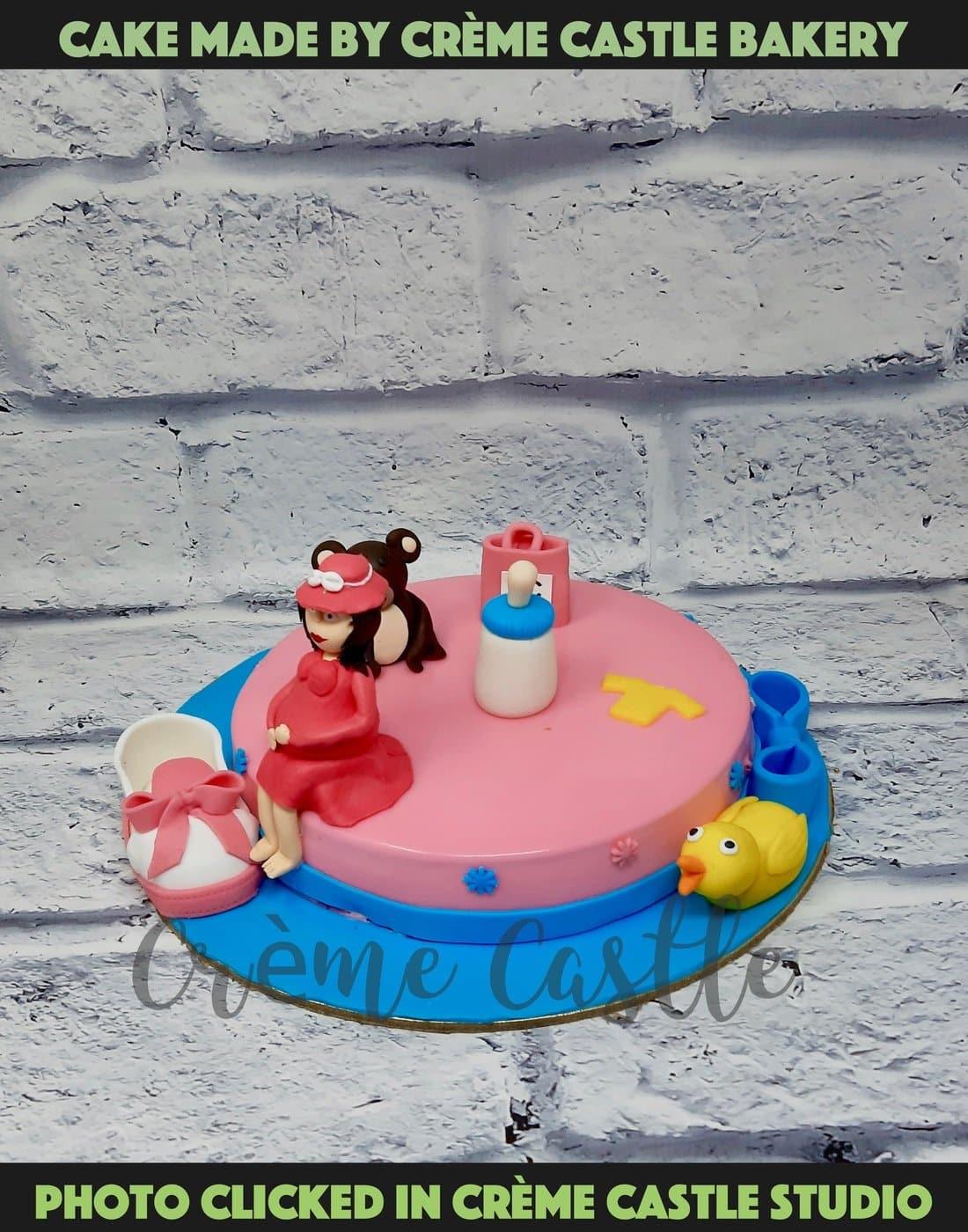 Pregnant Mom Baby Shower Cake - CakeCentral.com