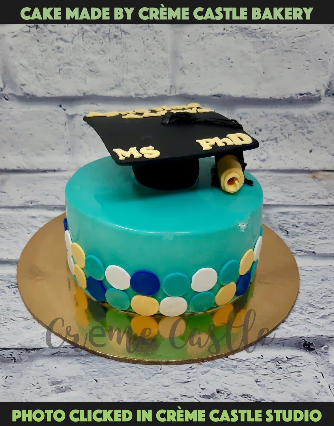 Graduation Hat Cake - Creme Castle