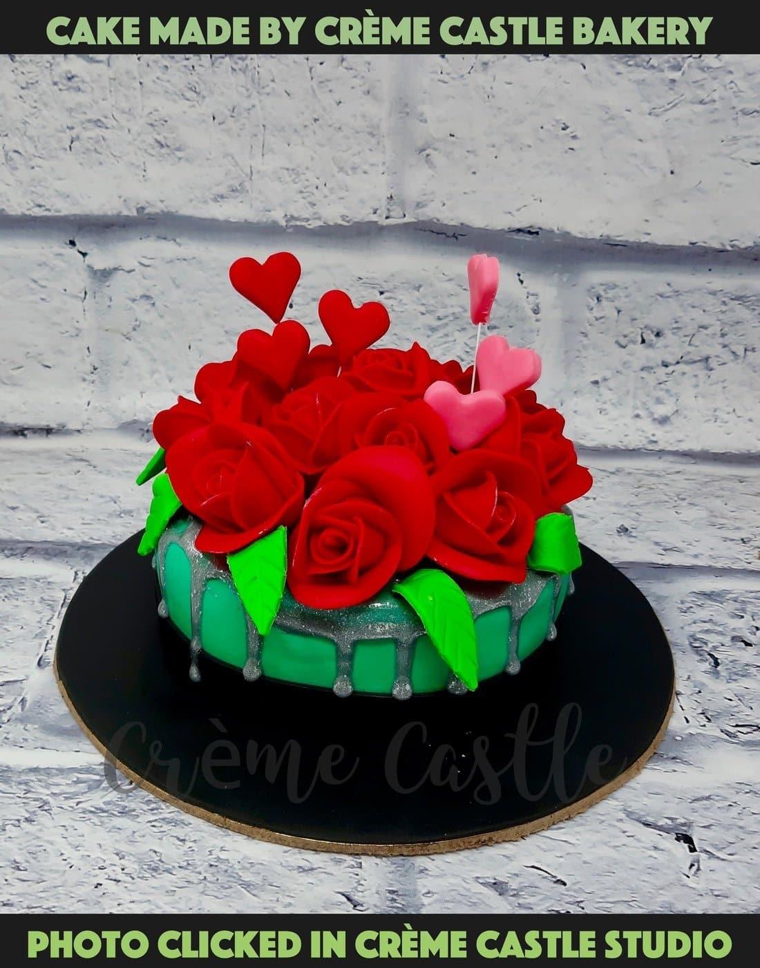 Shop for Fresh Edible Pink Rose Mothers Day Theme Cake online - Hassan