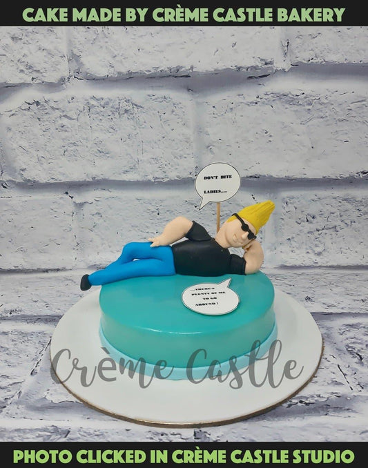 Johnny Bravo Cake - Creme Castle