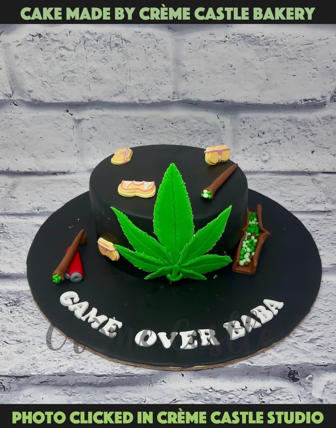 Marijuana Leaf Cake - The Cakeroom Bakery Shop