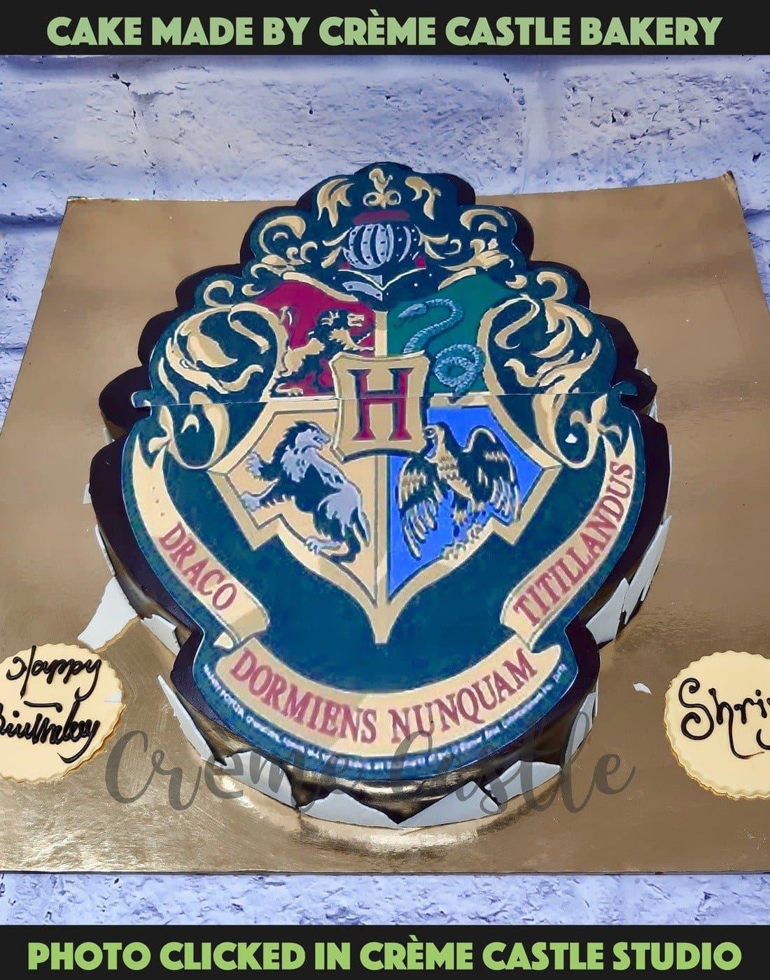 Harry Potter Logo Shape Cake - Creme Castle
