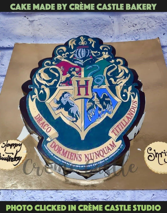 Harry Potter Logo Shape Cake - Creme Castle