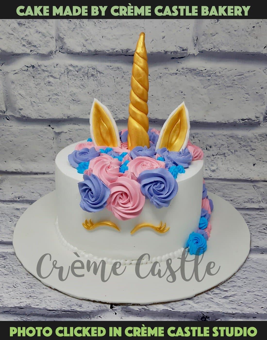 Unicorn in Blue and Pink - Creme Castle