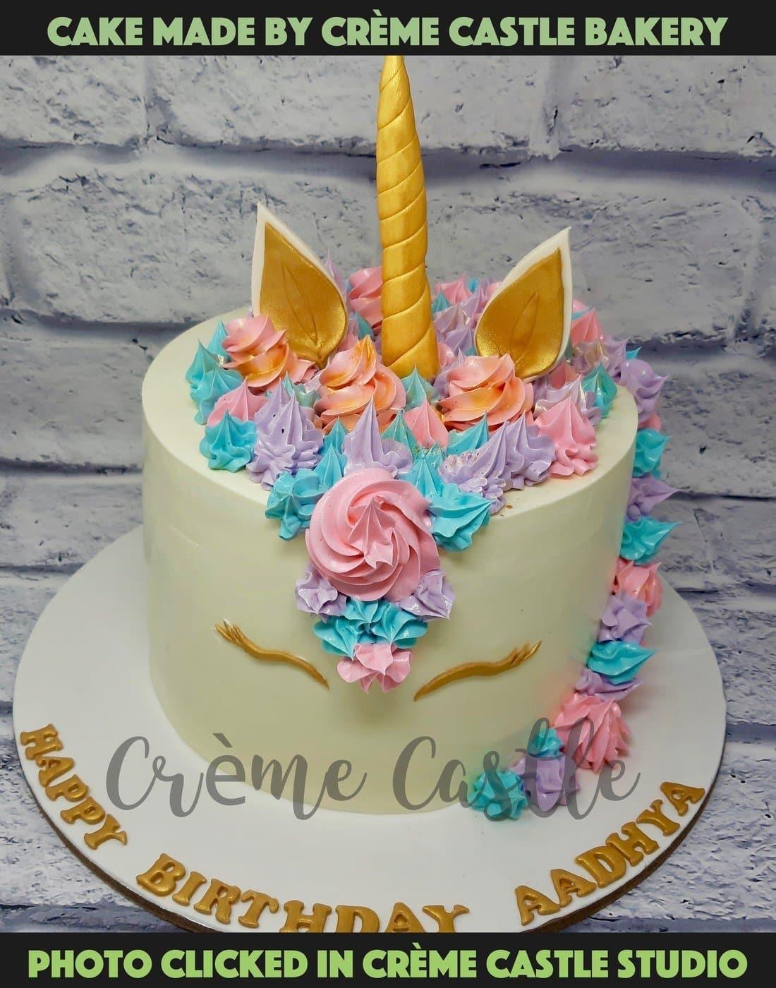 Unicorn in Blue and Pink 2 - Creme Castle